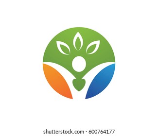 Human character logo sign