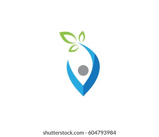 Human character logo sign