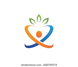 Human character logo sign