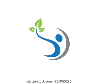 Human character logo sign