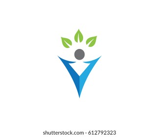 Human character logo sign