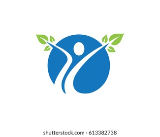 Human character logo sign