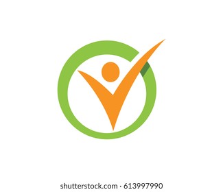 Human character logo sign