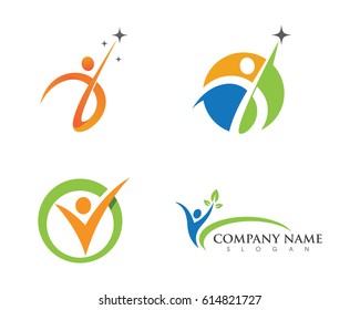 Human character logo sign