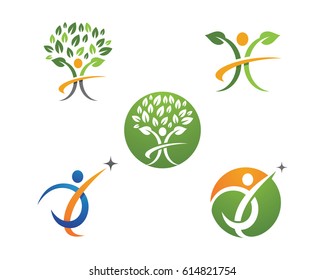 Human character logo sign