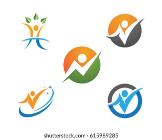 Human character logo sign