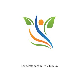 Human character logo sign