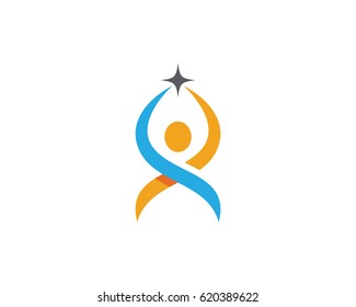Human character logo sign