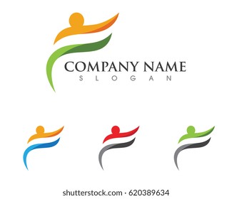 Human character logo sign