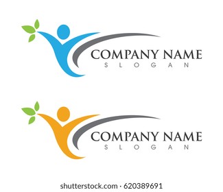 Human character logo sign