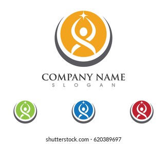 Human character logo sign