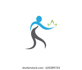 Human character logo sign