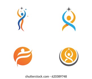 Human character logo sign