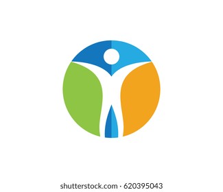 Human character logo sign