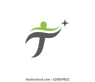 Human character logo sign