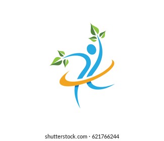 Human character logo sign