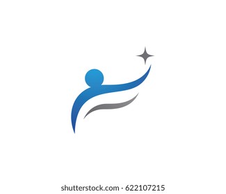 Human character logo sign
