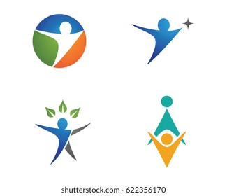 Human character logo sign