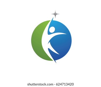 Human character logo sign
