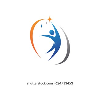 Human character logo sign