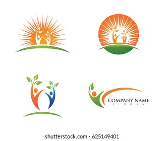 Human character logo sign