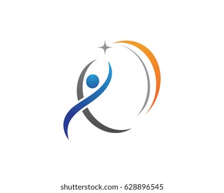 Human character logo sign