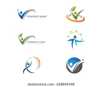 Human character logo sign