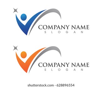 Human character logo sign