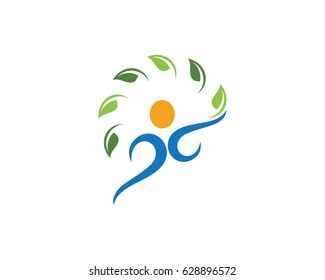 Human character logo sign
