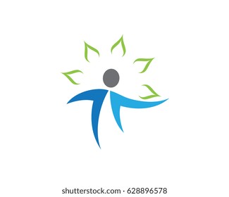 Human character logo sign