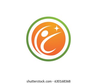 Human character logo sign