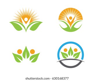 Human character logo sign