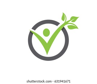 Human character logo sign