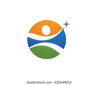 Human character logo sign