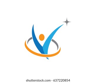 Human character logo sign