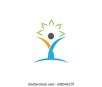 Human character logo sign