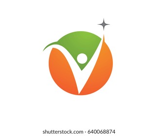Human character logo sign