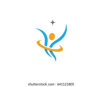 Human character logo sign