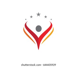 Human character logo sign