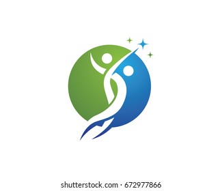 Human character logo sign