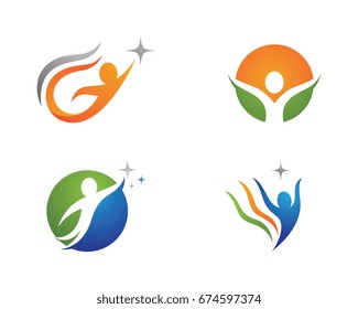Human character logo sign