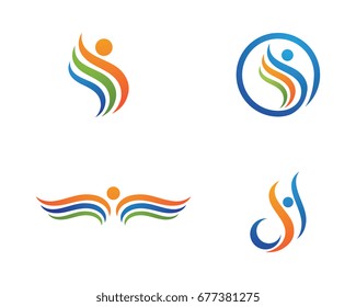 Human character logo sign