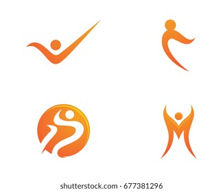 Human character logo sign