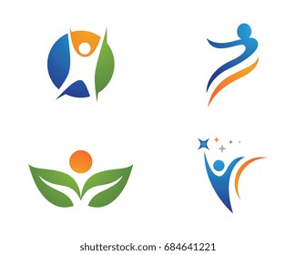 Human character logo sign