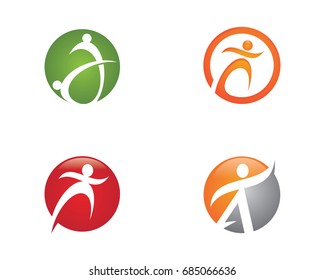 Human character logo sign