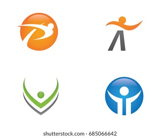 Human character logo sign