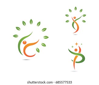 Human character logo sign