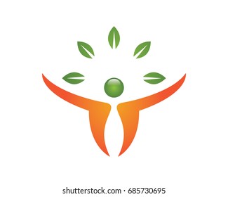 Human character logo sign