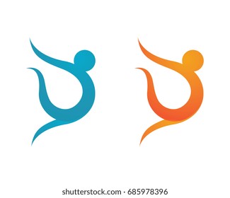 Human character logo sign