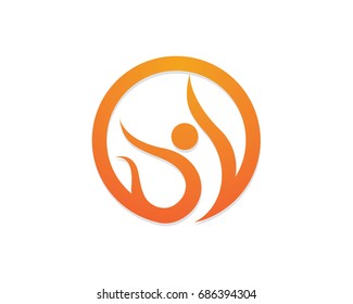 Human character logo sign